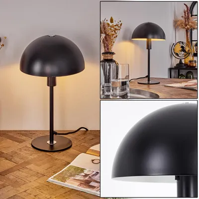Produktbild von Motrone moderne Nachttischlampe aus Metall in Schwarz/Weiß