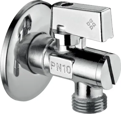 Produktbild von Eckventil, für WC-Spülbeckenanschluss, 1/2" - 1/2" - chrom