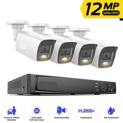 Produktbild von IP-Überwachungskamera – Sicherheitskamera – Überwachungskamera – PoE – 12 Megapixel – Nachtsichtfunktion