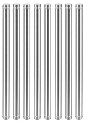 Produktbild von 8 Wandbefestigungsabstandshalter, Acrylglasabstandshalter 1/2 Zoll x 8 Zoll (12 x 204 mm), schwarz