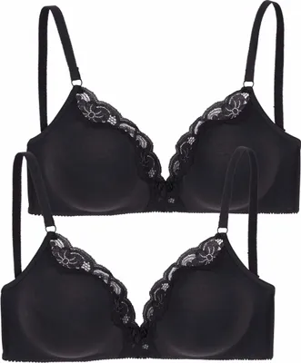 Produktbild von petite fleur by Lascana Bralette-BH 2xschwarz Größe 70 Cup C