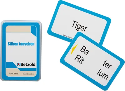 Produktbild von Betzold Silben tauschen  Karten für den Magischen Zylinder, Kartenset für Selbstständiges Lernen