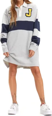 Produktbild von Tommy Hilfiger Damen Tjw Rugby Dress L/S Sweatkleid Langarm Grau