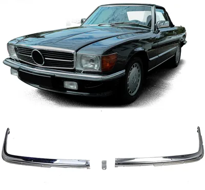 Für Mercedes SL R107 C107 1971-1989 Chrom Front Stoßstange 2,3mm EU Ausführung in der Farbe Chrom von Carparts-Online GmbH