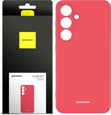Obrázok produktu pre Silikónový obal SPACECASE Silikónový obal pre Galaxy S24 Red