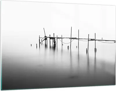 Produktbild von Bilder auf glas - Meer Brücke Wasser - 120x80cm - Glasbilder - Wandbilder - Kunstdruck - zum Aufhängen bereit - Wanddekoration aus Glas - Glas Bilder - Wandbild auf Glas - Einteilig - GAA120x80-3727