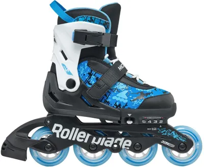 Zdjęcie produktu dla Rollerblade MICROBLADE SL, Dzieci, Unisex, Czarny, Niebieski, Monochromatyczny, Wysoki but, Łyżworolki