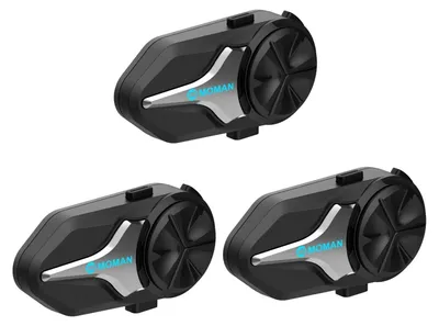 Obrázek produktu pro Motocyklová Bluetooth helma s headsetem, vodotěsná podle normy IP65, dosah 2 km, 3 SET