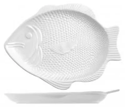 Immagine prodotto di HOMe Piatto Pesce In Vetroceramica Bianca Cm 37X4,50X27