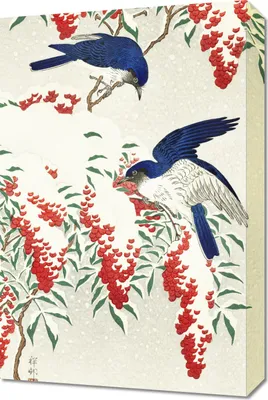 Immagine prodotto di Quadro 40x60 cm Flycatchers, Koson giapponese vintage per il salotto