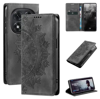 Produktbild von Mandala Handyhülle für Xiaomi Redmi Note 15 / 15 5G RFID Schutz Klapphülle Case Cover Design Schutzhülle Farbe: Schwarz