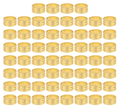 Produktbild von 60 Stück exquisite Kupfer-Nähfingerhüte, Fingerschutz für Handnähen, Quilten und Sticken, Gold