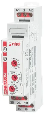 Zdjęcie produktu dla Wielofunkcyjny przekaźnik czasowy 2 CO 8A 12...240 V AC/DC 863183 Przekaźnik Relpol