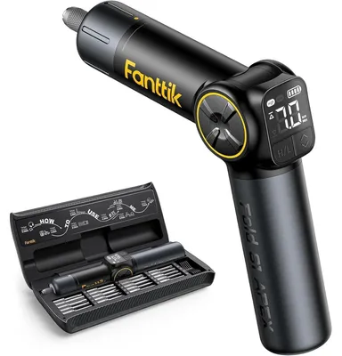 Productafbeelding van Accuboormachine, elektrisch, 3,7V, 7Nm, 1/4 inch zeskant, 2 snelheden, 2500mAh, Type-C oplaadfunctie, inklapbare handgreep, 4 standen