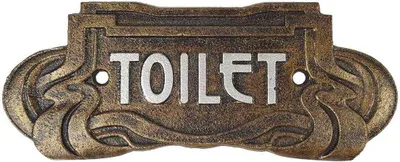 Produktbild von Wandschild Wandplakette Gusseisen Art Nouveau Toilet