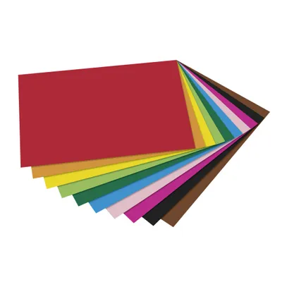 Produktbild von folia Fotokartonblock 220 x 330 mm farbig sortiert 300 g/qm 10 Blatt