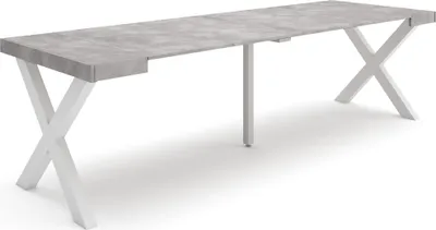 Immagine prodotto di TAPA Consolle allungabile, 262x90x73cm, Per 12 persone, Gambe in legno, Cemento
