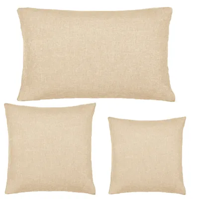 Produktbild von JEMIDI 2x Kissenbezug Kissenhülle 40x40 cm - 2er Set Kissen Bezüge Kissenhüllen im Leinenlook - Doppelpack Kissen Bezug Hülle - versch. Farben