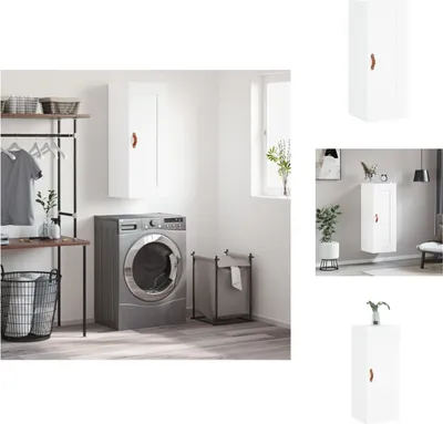 Obrázek produktu pro vidaXL Nástěnná skříňka bílá 34,5x34x90 cm materiál na bázi dřeva - Příborníky