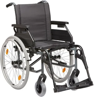 Produktbild von Leichtgewichtrollstuhl Tomtar MR-LG mit Kombiarmlehne, Polyurethanmangan grey metallic>>>>SB 51 cm
