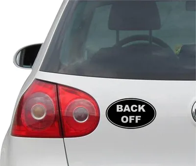Produktbild von Aufkleber / Autoaufkleber - JDM - Die cut - BACK OFF EURO OVAL - Folie Auto Decal Sticker - schwarz - 139mm x86mm