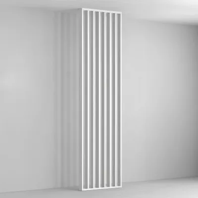 Produktbild von HEXIM Raumteiler Lamellenwand 275x58cm MDF Raumtrenner Trennwand - freistehende Holzlamellen Innendekoration - moderne Raumgestaltung Lamellen-Sichtschutz (Weiß)