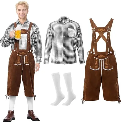 Obrázek produktu pro Bavorské kroje Tradiční  Pánská sada Kožené kalhoty M