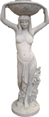 Produktbild von Schöne Frauen Skulptur zum Bepflanzen aus Steinguss perfekt für den Garten die Terrasse oder den Vorgarten ist Frostfest Witterungsbeständig und Neu 120cm H, PO-214