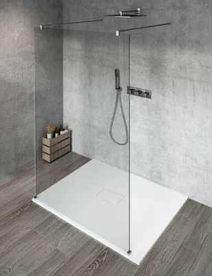 Immagine prodotto di Pannello in vetro per cabina doccia Gelco VARIO CHROME, autoportante, in vetro trasparente, 1200 mm