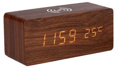 Produktbild von Kabelloser elektronischer Wecker aus Holz