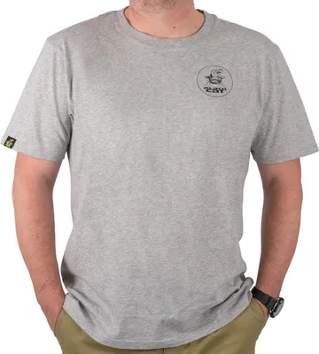 Produktbild von Black Cat Grey Marl T-Shirt - Angelshirt, Größe:XL