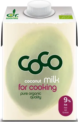 COCONUT MILK - NAPÓJ KOKOSOWY DO GOTOWANIA BEZ DODATKU CUKRÓW BIO 500 ml - COCO (DR MARTINS)
