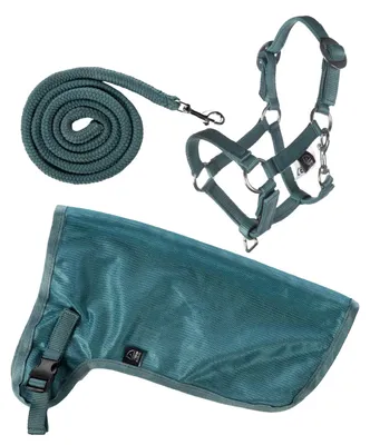 Produktbild von Hobby Horse Set - Summer - Halfter, Strick und Fliegendecke Farbe - Pink