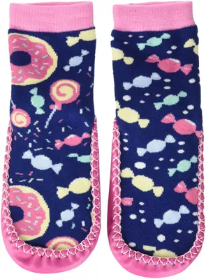Produktbild von Playshoes Hüttenschuhe, Unisex, Kinder, Marine/rosa-Bonbons, 24/25 EU