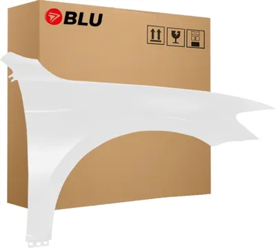 Immagine prodotto di BLU Parafango compatibile con VW Volkswagen Passat B8 LC9A Destra Weiss PureWeiss | 2014-2023 | Anteriore | Verniciato | Pronto per il montaggio | Acciaio