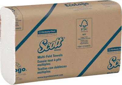 Produktbild von Scott® Handtücher - MultiFold / Weiß /Mittel - 16 Clips x 250 Sheets | Karton (16 Päckchen)