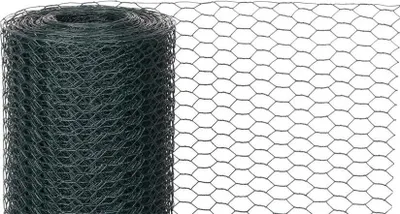 Zdjęcie produktu dla Wiklina GARDEN HEX PVC 1000/16/0,9 mm, zielona, RAL 6005, sześciokątna, hodowlana, opakowanie 25 m