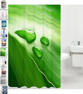 Obrázok produktu pre SANILO® Sprchový záves Green Leaf 180 x 200 cm