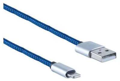 Zdjęcie produktu dla S/CONN 14-50019, 0,9 m, Lightning, USB A, Niebieski, Prosty, Prosty