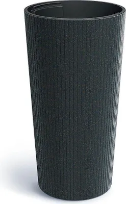 Produktbild von Blumentopf LAMIA SLIM ECO WOOD 30 cm - Farbe: anthrazit ECO