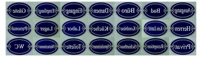 Produktbild von Emaille Türschild Sprechzimmer oval 7x10 cm in Weiß