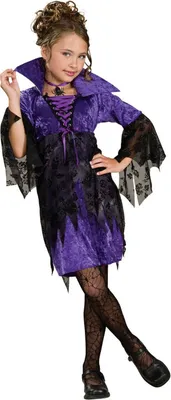 Produktbild von Kinder Gothic Hexen Kostüm für Halloween / Größe: M / 116-128 (5-7 Jahre)