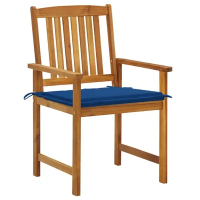 Image de vidaXL Chaises de jardin avec coussins 6 pcs. Bois massif acacia