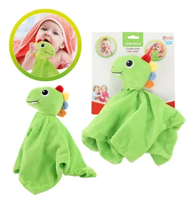 Produktbild von LITTLE STARS Baby Schmusetuch mit Rassel Dino