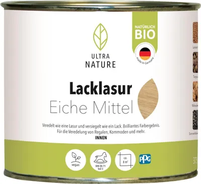 Produktbild von Ultra Nature Lacklasur 375 ml eiche mittel