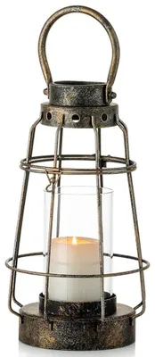 Immagine prodotto di Lanterna vintage per candele, con manico, ideale per la decorazione