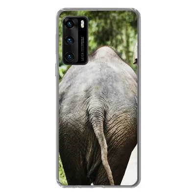 Produktbild von MuchoWow® Handyhülle Schutzhülle Hülle für Huawei P40 Elefant - Tiere - Grau - Natur Silikon Softcase Handy Hülle - Handytasche