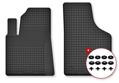 Produktbild von Gummi-Fußmatten Vorne für Mercedes C-Klasa W206 2021- (Limousine/Kombi) – 2-tlg, Schwarz, Semi-Universal, angepasst – Wielganizator Semi-Universal