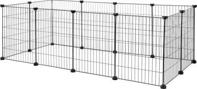 Image de lionto Enclos pour rongeurs, enclos métallique stable avec pieds antidérapants, montage variable, convient pour l'intérieur et l'extérieur, 143x73x76 cm