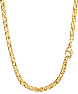 Produktbild von Halskette 45cm Königskette rund 925 Silber Gelbgold vergoldet 3mm breit Collier